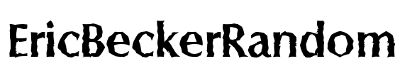 EricBeckerRandom Font Image