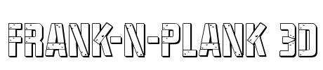 Frank-n-Plank 3D Font Image
