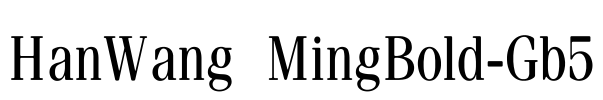 HanWang MingBold-Gb5 Font Image