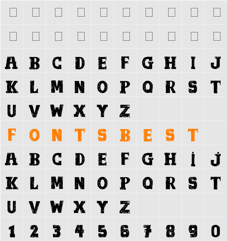 out of tune Character Map