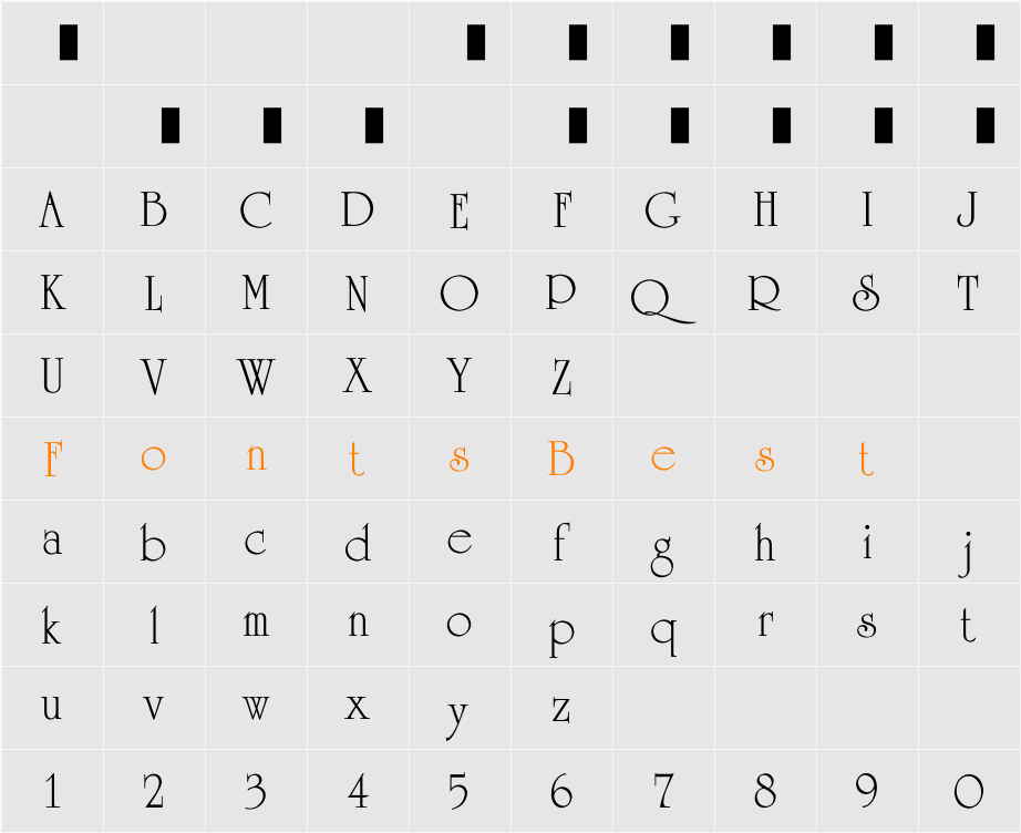 EU-HT2 Character Map