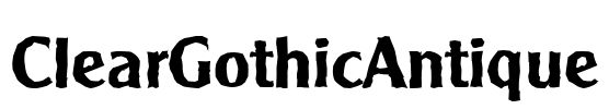 ClearGothicAntique Font Image