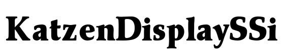 KatzenDisplaySSi Font Image