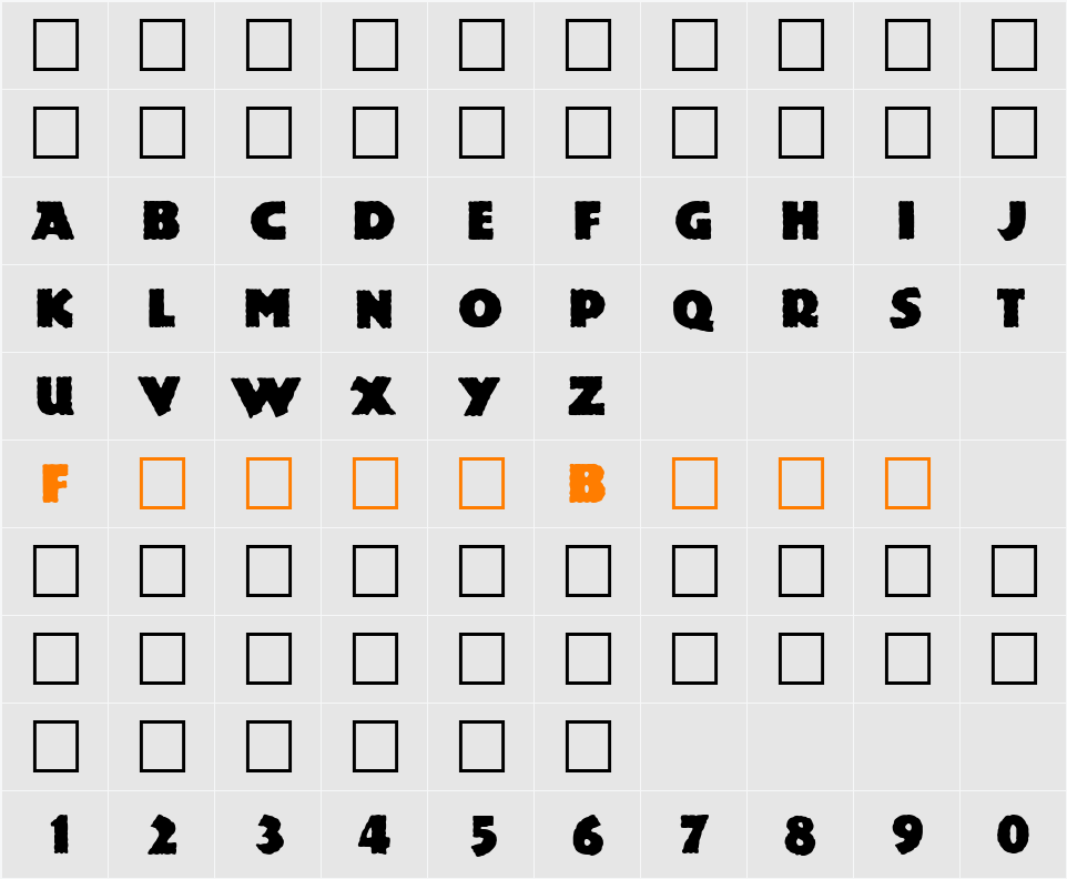 Publicity DB Character Map