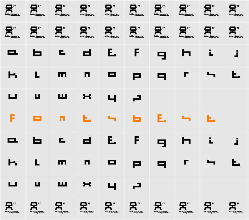 Bitstorm SQUARE Character Map