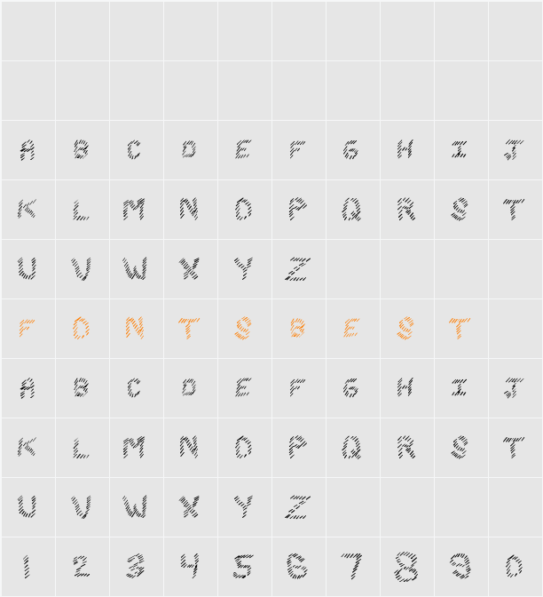 SlashKing Character Map