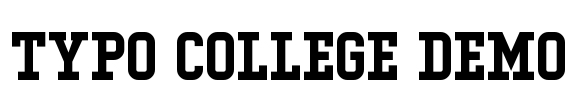 Typo College Demo Font Image