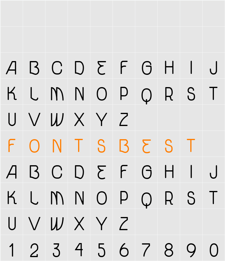 vtks unidade bold Character Map