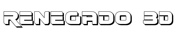 Renegado 3D Font Image
