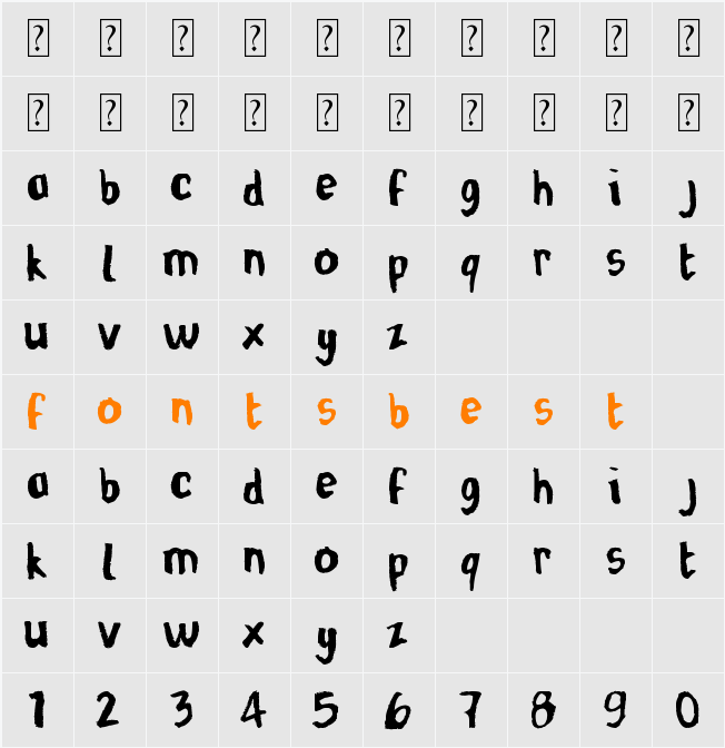 corbeau fin Character Map