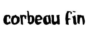 corbeau fin Font Image