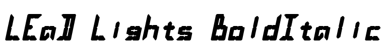 LEaD Lights BoldItalic Font Image