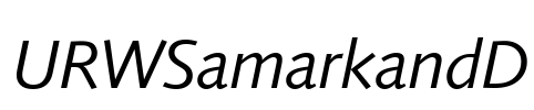 URWSamarkandD Font Image