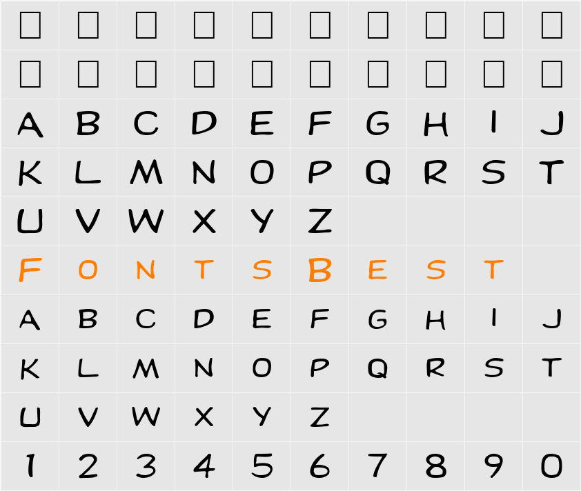 FZ BASIC 29 EX Character Map