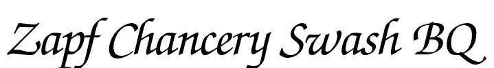 Zapf Chancery Swash BQ Font Image