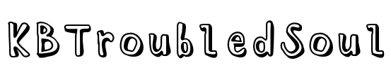 KBTroubledSoul Font Image