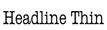 Headline Thin Font Image
