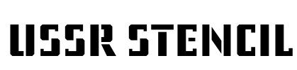 USSR STENCIL Font Image