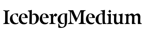 IcebergMedium Font Image