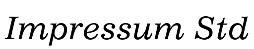 Impressum Std Font Image