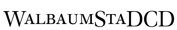 WalbaumStaDCD Font Image