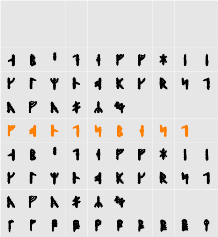 Skraeling Runic Character Map
