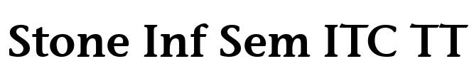 Stone Inf Sem ITC TT Font Image