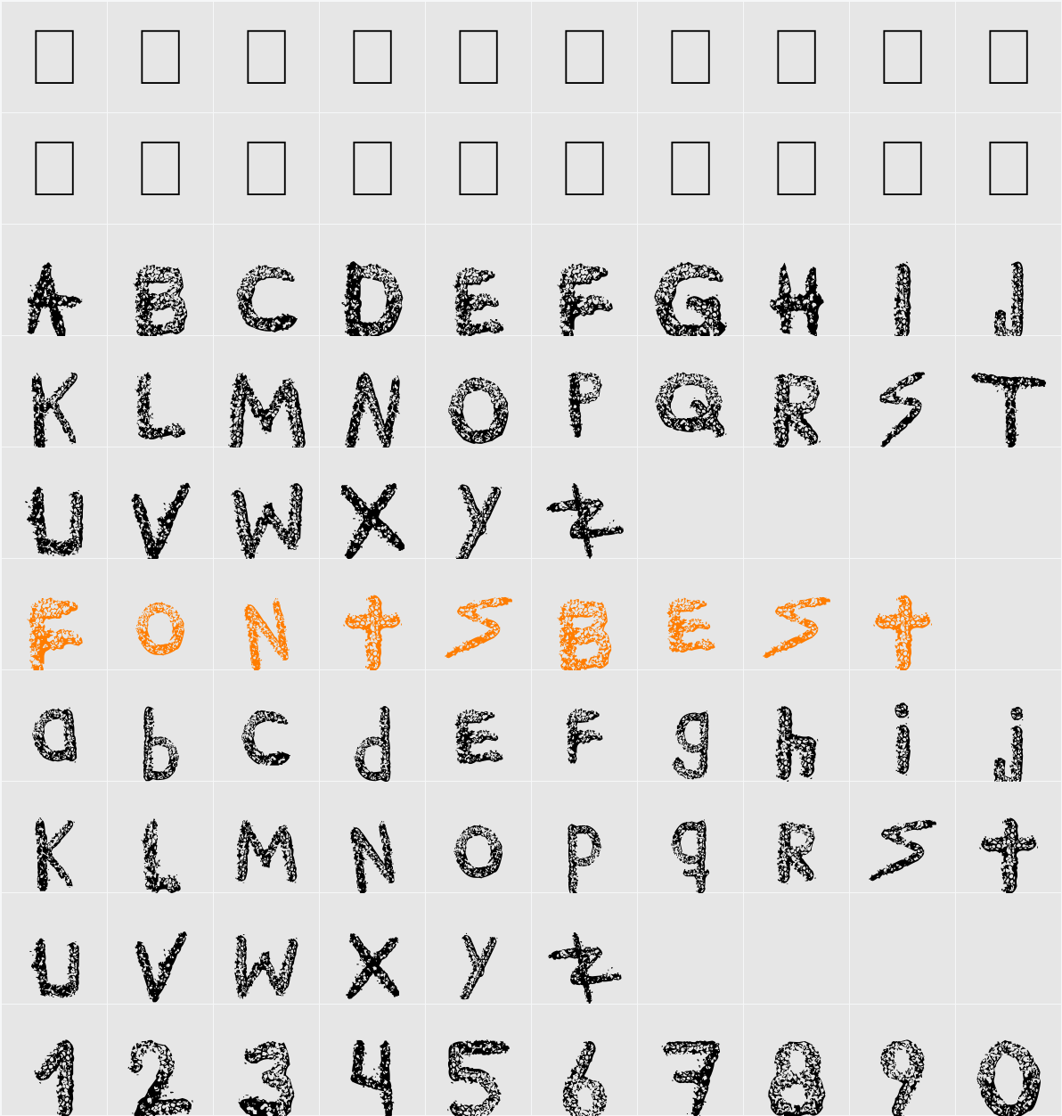 Ke$hanimal Character Map