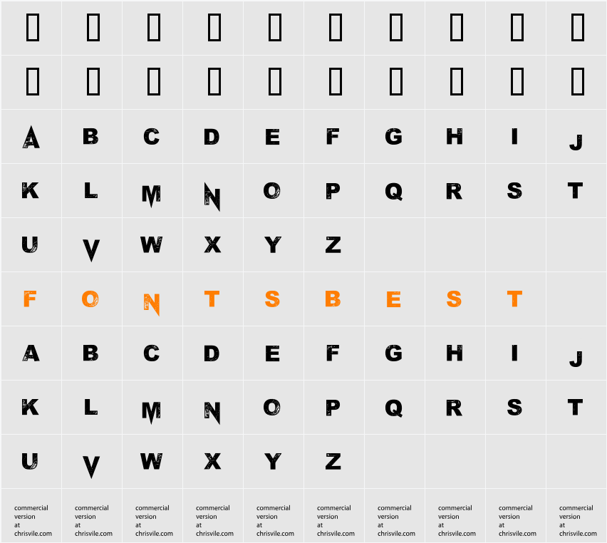M Ponderosa Character Map