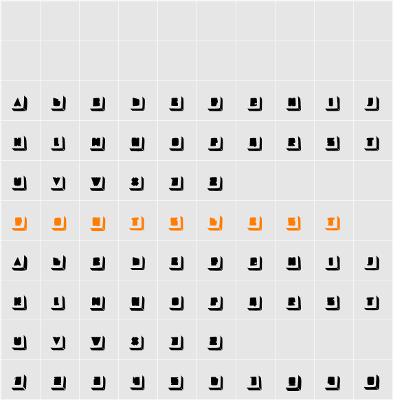 La Tortue Character Map