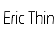 Eric Thin Font Image