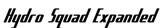 Hydro Squad Expanded Font Image