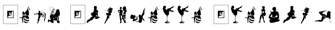 Sexy Silouette Stencils Font Image