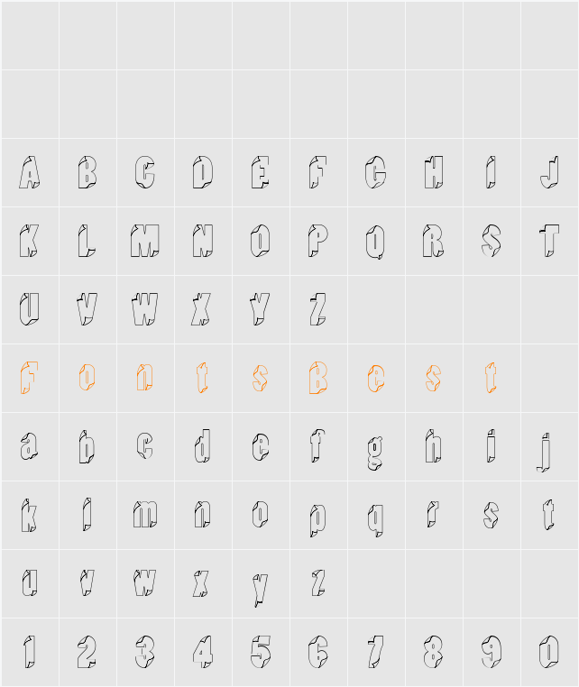 Type In The Wind Character Map