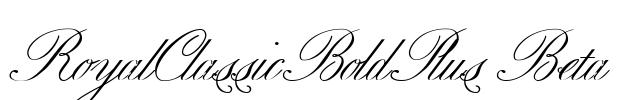 RoyalClassicBoldPlus Beta Font Image