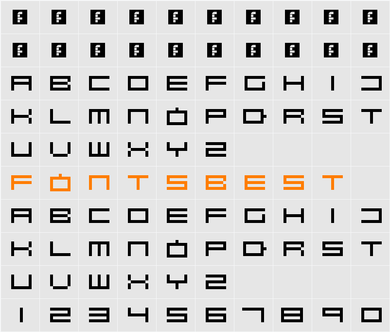 Robotastic Character Map