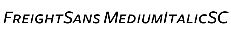 FreightSans MediumItalicSC