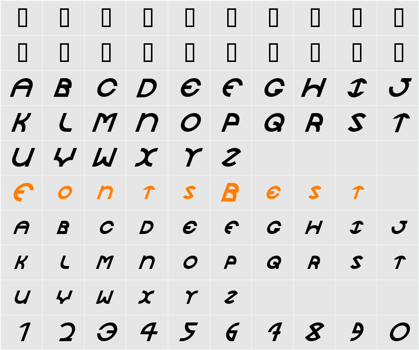 JaySetch Character Map