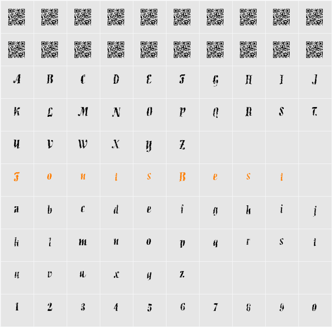 BlueberryWaffle Character Map
