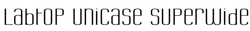 Labtop Unicase Superwide Font Image