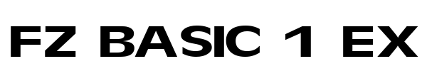 FZ BASIC 1 EX Font Image