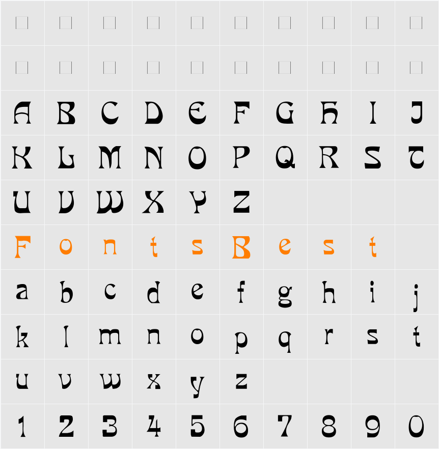Yes:SongOfSeven Character Map