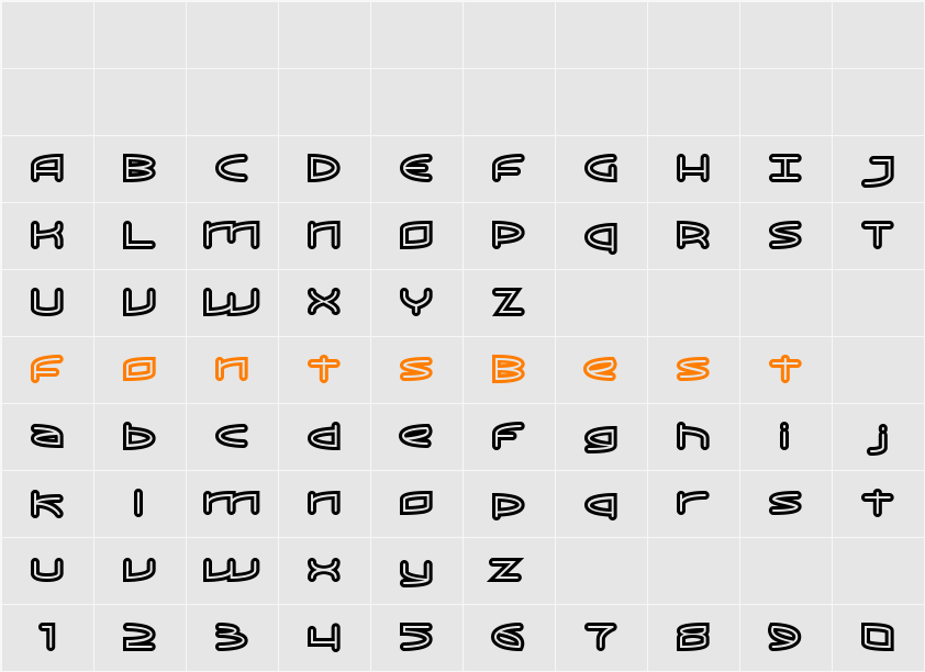 ReadOutSuper Character Map