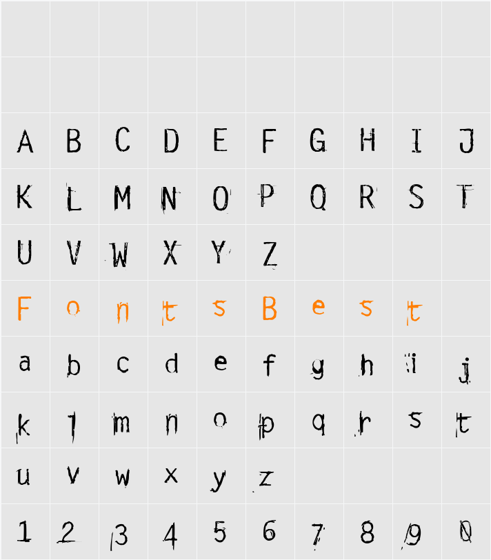 Escalido Character Map
