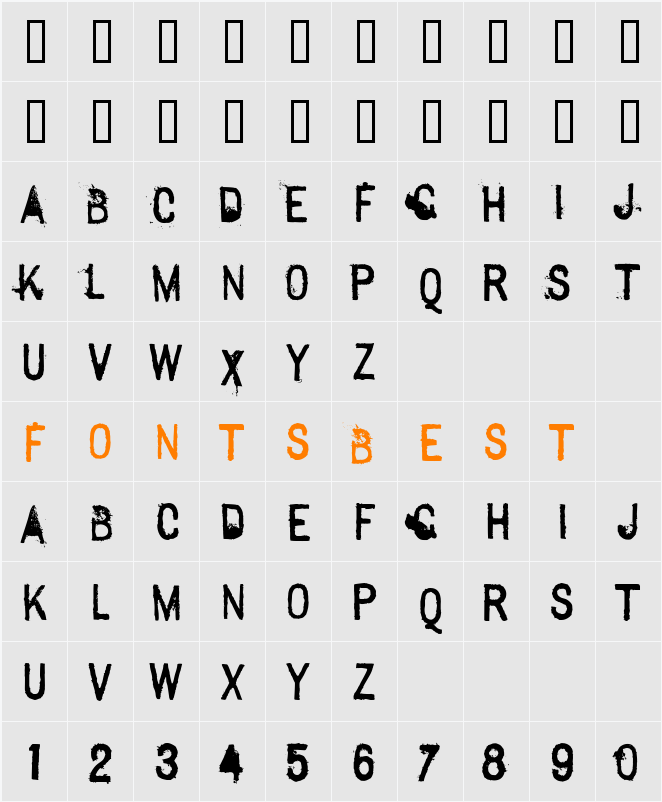 SextonSans Character Map