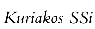 Kuriakos SSi Font Image