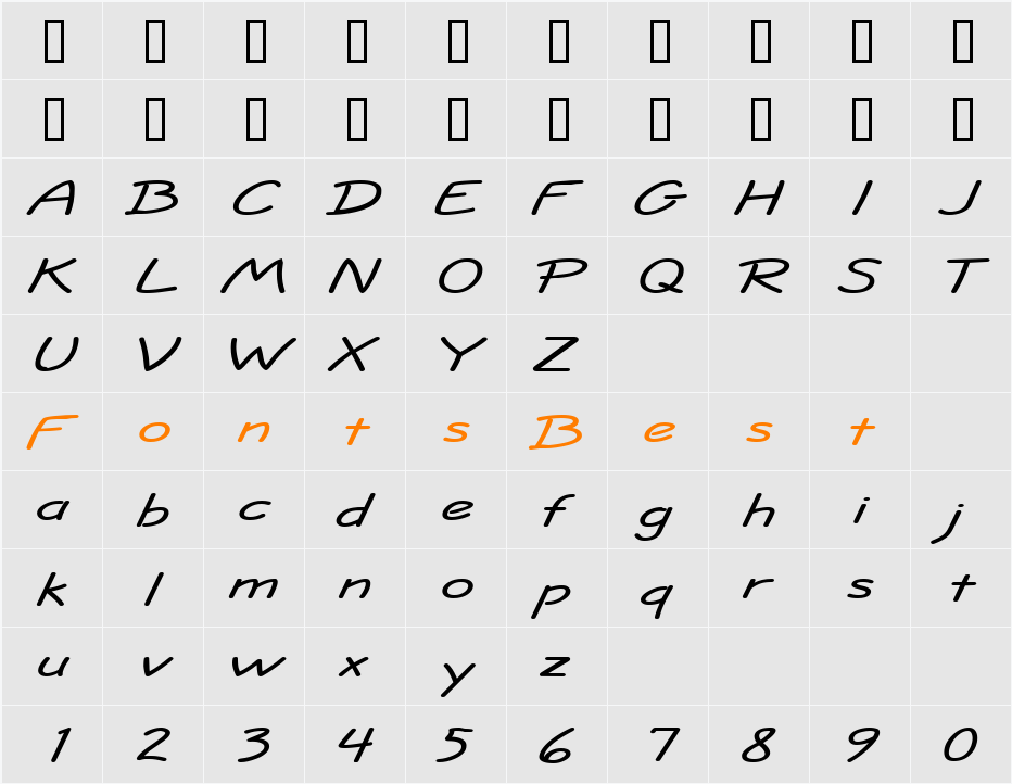 Jolt Extended Character Map