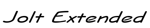 Jolt Extended Font Image