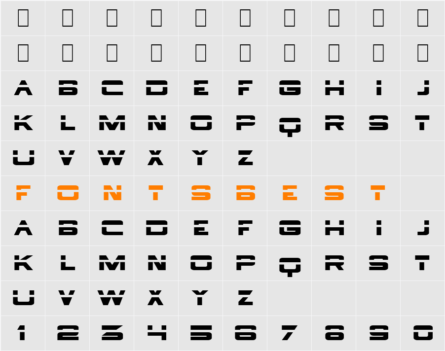Borg-9 Character Map