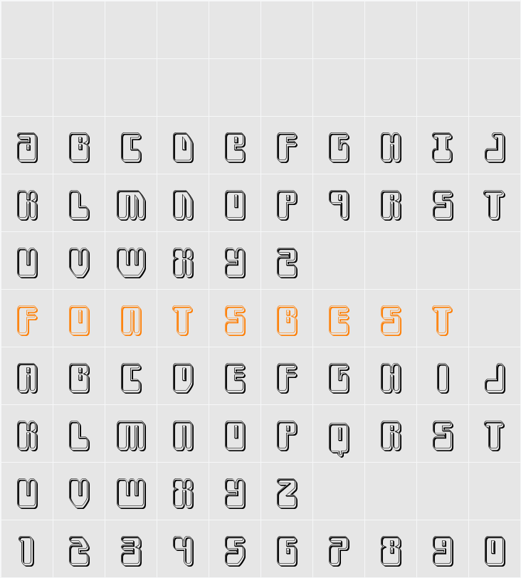 Force Majeure Engraved Character Map